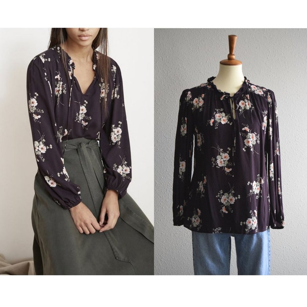 Velvet Adanya Dahlia peasant blouse Small